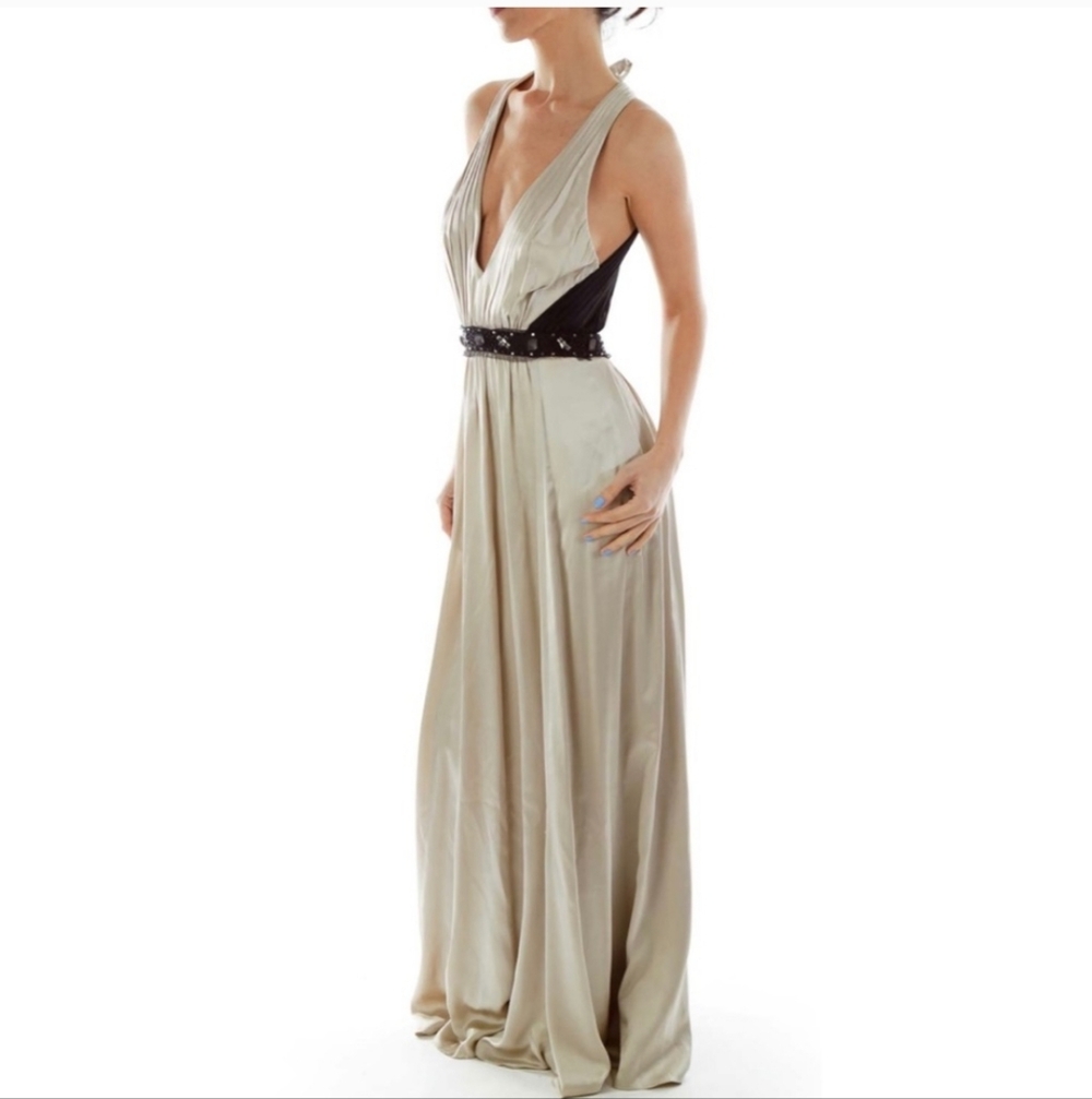 BCBG MaxAzria Cream and Black Dress - Picture 2 of 9